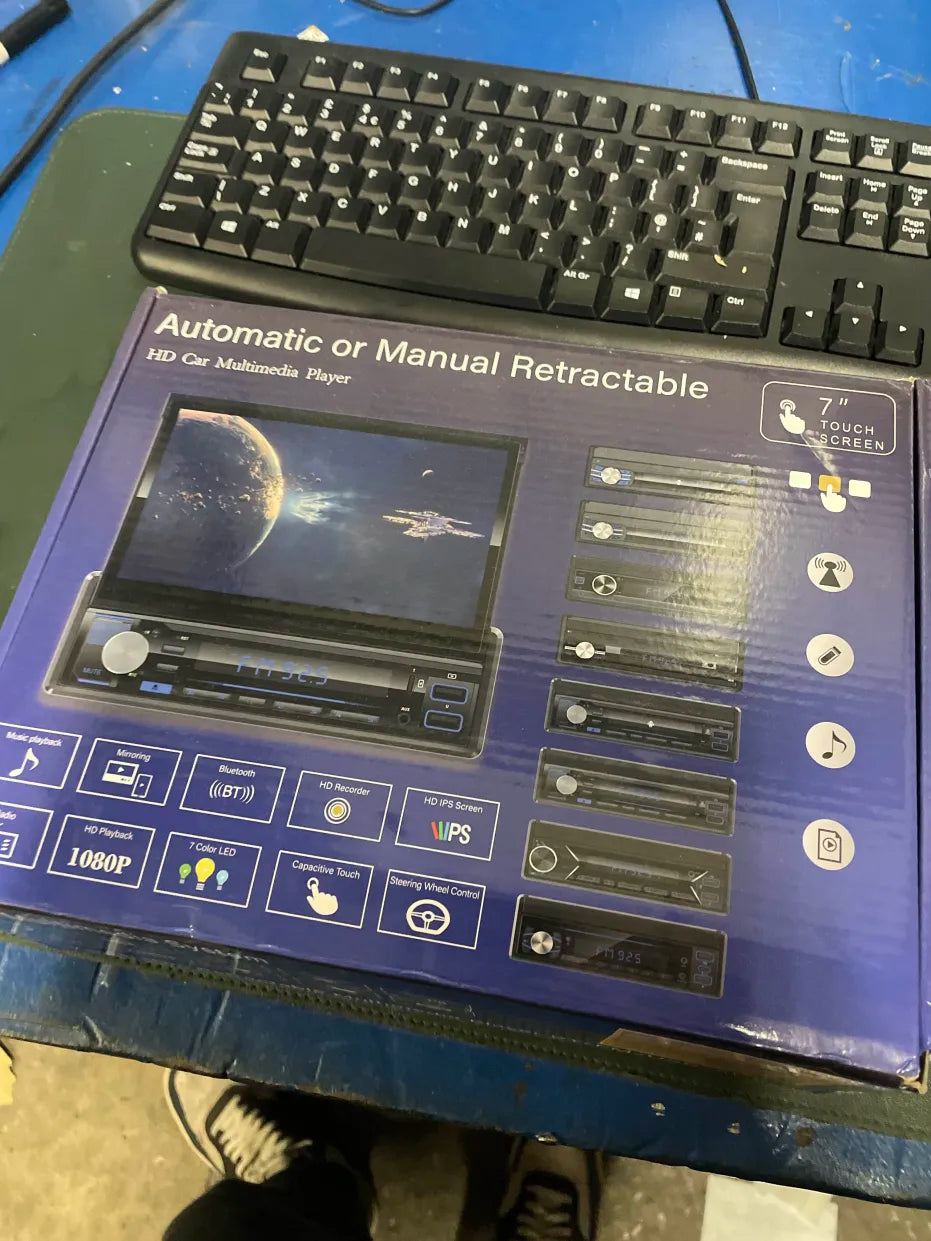 car multimedia system 7inch retracable multimedia player