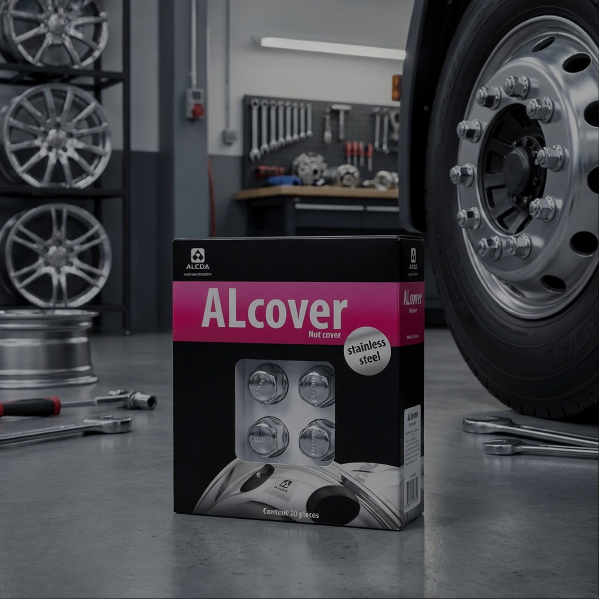 Alcover / Alcoa RVS Wielmoerkapjes 32 mm — Duurzame bescherming en stijlvolle afwerking voor jouw wielen