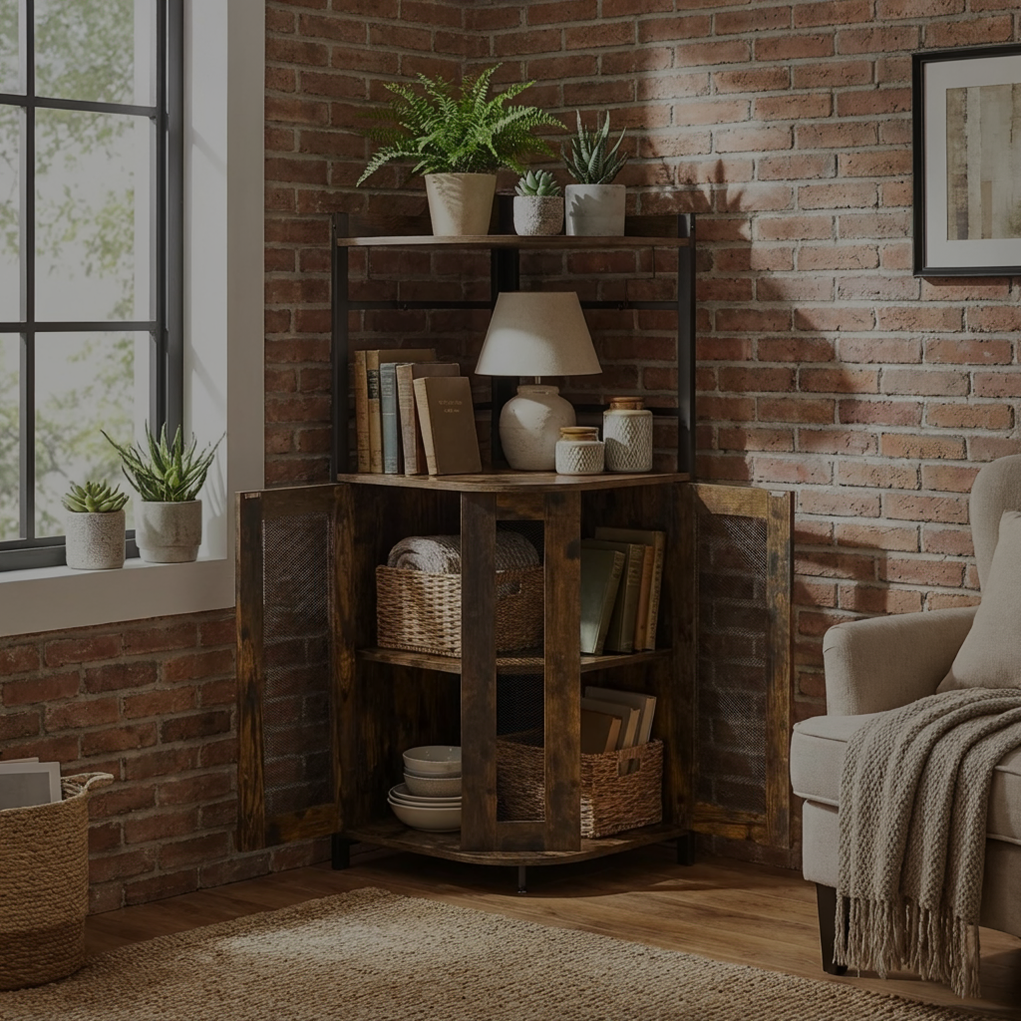 Industrial Corner Bar Wine Cabinet — stijl, functionaliteit en karakter voor jouw interieur