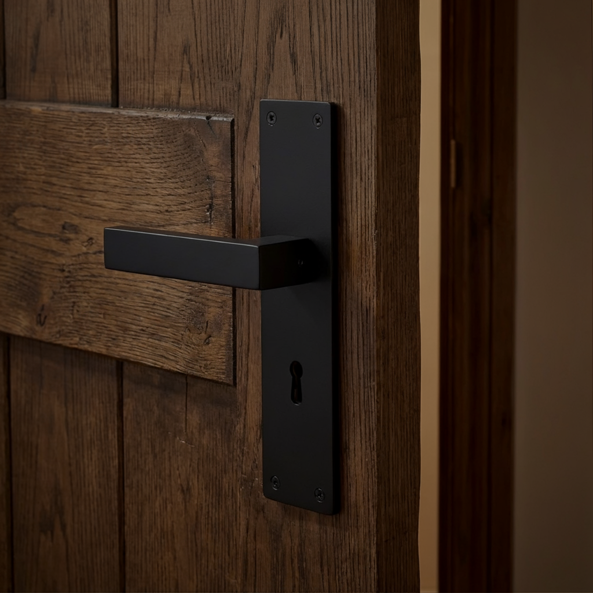 Deurkruk Amsterdam op Schild – Zwart | Tijdloos Design & Duurzame Kwaliteit