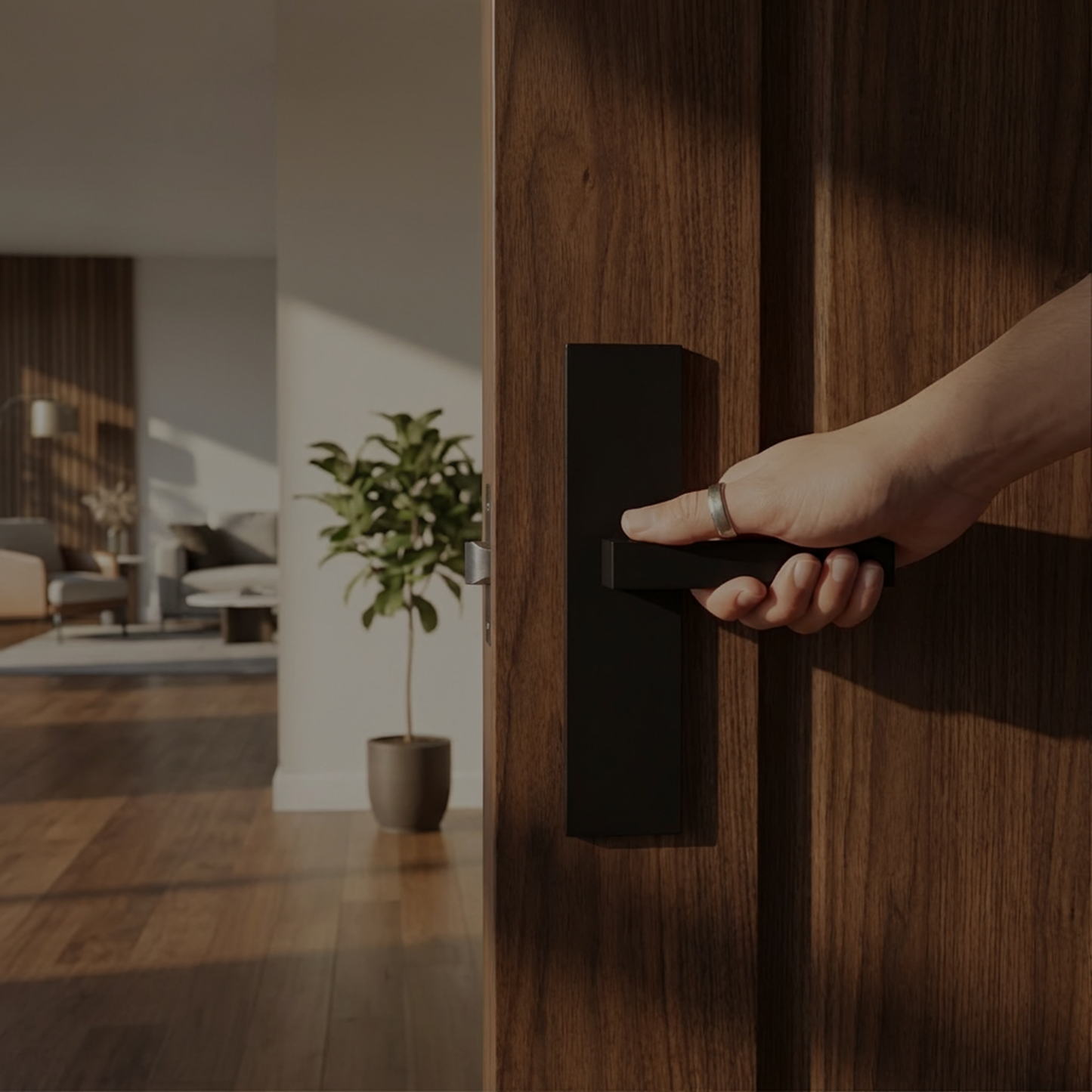 Deurkruk Amsterdam op Schild – Zwart | Tijdloos Design & Duurzame Kwaliteit