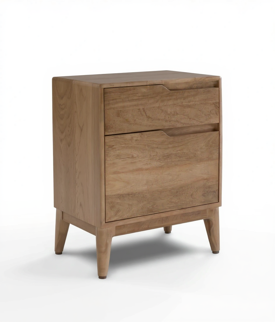 Gabrielle Nachtkastje van Massief Mangohout — Tijdloze stijl met functionele opbergruimte