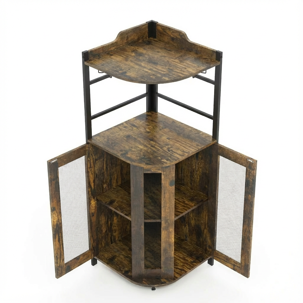Industrial Corner Bar Wine Cabinet — stijl, functionaliteit en karakter voor jouw interieur
